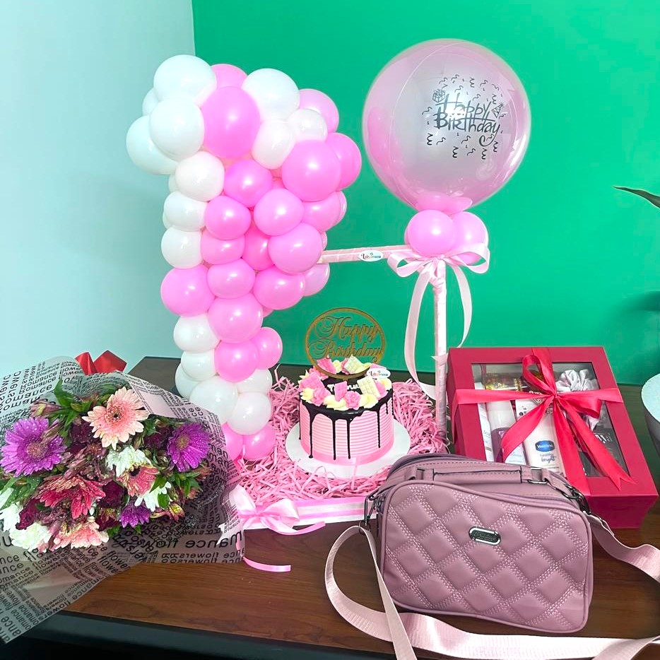 Pink Balloon Hamper Combo Pack